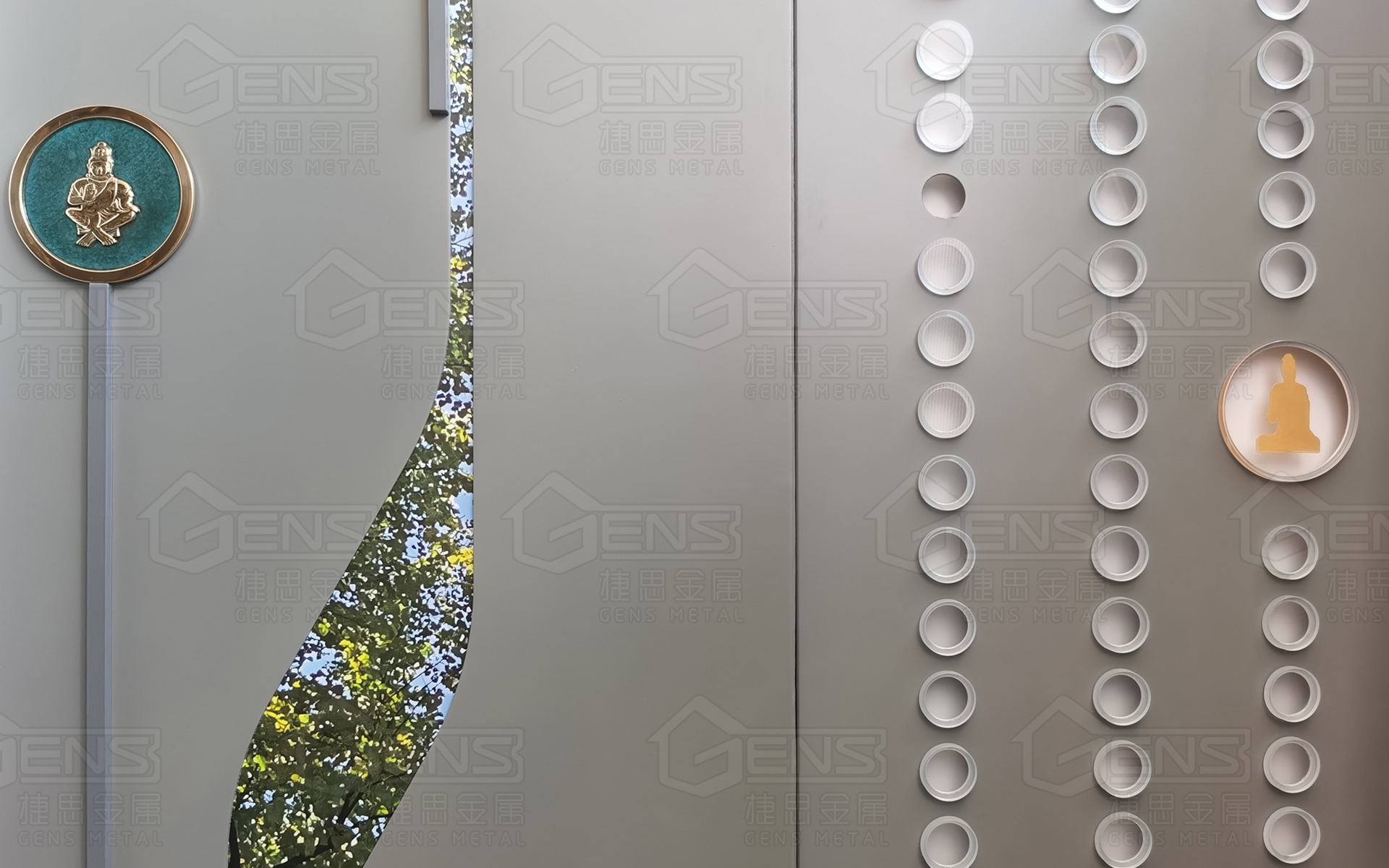 GENS展厅-寺庙佛像墙